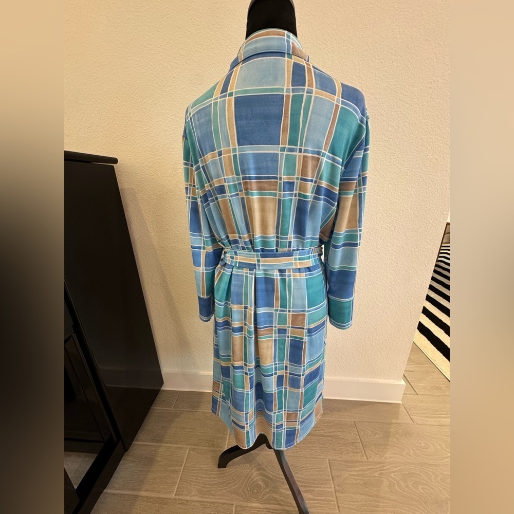 J. MCLAUGHLIN Brynn Paint Brush Plaid Dress Catalina Cloth Size XL VGUC - Picture 2 of 5